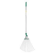 POCTOK РВ-15, 170-570 мм, длина 1180 мм, стальная рабочая часть, алюминиевый черенок, регулируемые веерные грабли (39640)