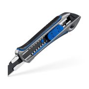 ЗУБР Титан-А, 18 мм, металлический обрезиненный нож с автостопом, Профессионал (09171)