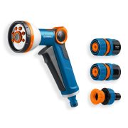 GRINDA Х-812, питолет поливочный X-8, коннектор 1/2, конектор 1/2 с автостопом, адаптер с внутр. резьбой 1/2 х 3/4, набор поливочный PROLine (429168)