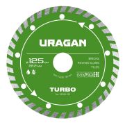 URAGAN TURBO 125 мм, диск алмазный отрезной сегментированный (36706-125)