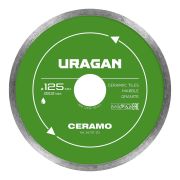 URAGAN CERAMO 125 мм, диск алмазный отрезной сплошной (36707-125)