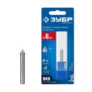 ЗУБР 6х5 мм, тип J (зенкер с вершиной 60°), хв-к 6 мм, твердосплавная борфреза, ПРОФЕССИОНАЛ (28808-6-5)