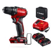 ЗУБР 20 В, 45 Н·м, 2 АКБ LMS (2 А·ч), бесщеточная дрель-шуруповерт, сумка (ДБ-45-22)