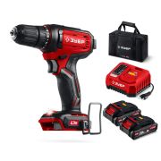 ЗУБР 20 В, 40 Н·м, 2 АКБ LMS (2 А·ч), дрель-шуруповерт, сумка (ДШ-40-22)