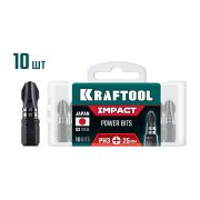 KRAFTOOL Impact PH 3, 25 мм, 10 шт, ударные биты (26191-3-25-S10)