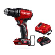 ЗУБР 20 В, 65 Н·м, 1 АКБ LMS (2 А·ч), бесщеточная дрель-шуруповерт (ДБ-65-21)