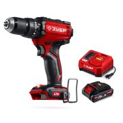 ЗУБР 20 В, 65 Н·м, 1 АКБ LMS (2 А·ч), бесщеточная ударная дрель-шуруповерт (ДБУ-65-21)