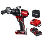 ЗУБР 20 В, 165 Н·м, 2 АКБ LMS (2 А·ч), бесщеточная дрель-шуруповерт, сумка (ДБ-165-22)