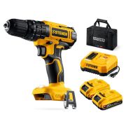 STEHER 20 В, 40 Н·м, 2 АКБ LMS (2 А·ч), ударная дрель-шуруповерт, сумка (CDS-40-22)