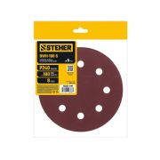 STEHER DWH-180-S 180 мм, Р240, шлифовальный круг на липучке, 8 отв., 5 шт. (35682-240)