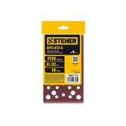STEHER BPS-813-S 81х133 мм, Р120, шлифовальный лист на липучке, 46 отв., 5 шт. (35687-120)