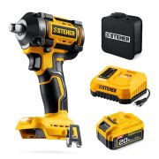 STEHER 20 В, 500 Н·м, 1 АКБ LMS (4 А·ч), бесщеточный ударный гайковерт, сумка (CWB-500-41)