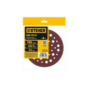 STEHER BOS-125-S 125 мм, Р80, шлифовальный круг на липучке, 44 отв., 5 шт. (35685-080)