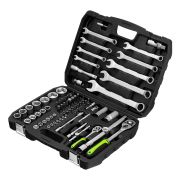 Набор инструмента, 1/2«, 1/4», пластиковый кейс, 83 предмета Сибртех