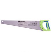 Ножовка по дереву «Зубец», 500 мм, 7-8 TPI, каленый зуб 3D, двухкомпонентная рукоятка Сибртех