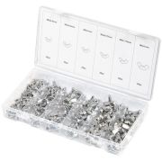 Набор гаек: М5 х 0.5, М5 х 0.8, М6 х 0.75, М6 х 1, М8 х 1, М8 х 1.75 мм, с «барашком», 150 предметов Сибртех