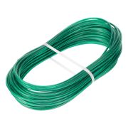 Трос металлополимерный зеленый ПР-3.0, толщина 3.0 мм, моток 20 метров Сибртех
