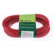Трос металлополимерный красный ПР-4.0, толщина 4.0 мм, моток 20 метров Сибртех