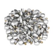 Хомуты металлические, Стандартное болтовое крепление 12-20 мм, 100 штук в упаковке, ширина 9 мм Сибртех