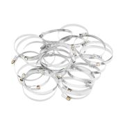 Хомуты металлические, Стандартное болтовое крепление 70-90 мм, 25 штук в упаковке, ширина 9 мм Сибртех