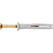 Дюбель-гвоздь полипропиленовый с потайным бортиком 6 х 80 мм, 100 шт Сибртех