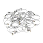 Хомуты металлические, Стандартное болтовое крепление 32-50 мм, 50 штук в упаковке, ширина 9 мм Сибртех