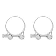 Хомуты металлические, силовые 40-43 мм, ширина 20 мм, шарнирный, W1, 2 шт Сибртех