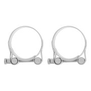 Хомуты металлические, силовые 52-55 мм, ширина 22 мм, шарнирный, W1, 2 шт Сибртех