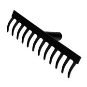 Грабли стальные, 300 мм, 12 прямых зубьев, без черенка, Сибртех