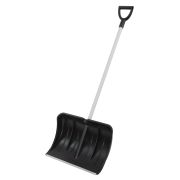 Лопата для уборки снега пластиковая, 530 х 375 х 1400 мм, алюминиевый черенок, Сибртех