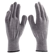 Перчатки трикотажные, акрил, серое мулине, оверлок Сибртех