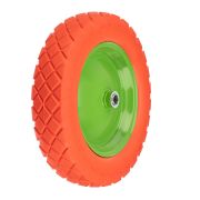 Колесо полиуретановое 4.80/4-8, длина оси 90 мм, подшипник 20 мм Сибртех