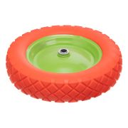 Колесо полиуретановое 4.80/4-8, длина оси 80 мм, подшипник 20 мм Сибртех