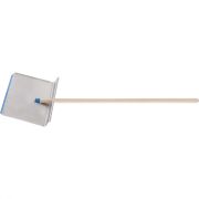 Лопата для уборки снега тротуарная, алюминиевая, 400 х 400 х 1420, деревянный черенок, Сибртех