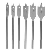 Набор сверл перовых по дереву, 10-12-16-18-20-25 мм, 6 шт, шестигранный хвостовик Сибртех