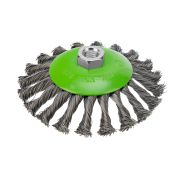 Щетка для УШМ, 125 мм, М14, «тарелка», крученая металлическая проволока Сибртех