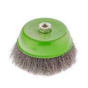 Щетка для УШМ, 150 мм, М14, «чашка», витая проволока 0.3 мм Сибртех