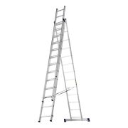 Лестница, 3 х 13 ступеней, алюминиевая, трехсекционная, Сибртех