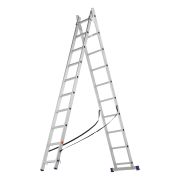 Лестница, 2 х 10 ступеней, алюминиевая, двухсекционная, Сибртех