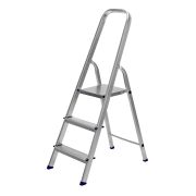 Стремянка, 3 ступени, алюминиевая, Сибртех