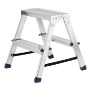 Стремянка двусторонняя 2 ступени, алюминиевая, Сибртех