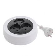 Удлинитель электрический бытовой рулетка, 3 м, 3 розетки, 6 А, тип УХ-6 Сибртех