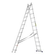 Лестница, 2 х 12 ступеней, алюминиевая, двухсекционная, Сибртех