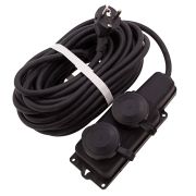 Удлинитель силовой 10 м, 16А, тип УХз16, КГ 3 x 1.5 мм, 2 розетки, Сибртех