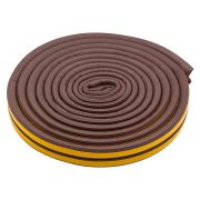 Уплотнитель резиновый, 6 м, профиль «D», коричневый Сибртех