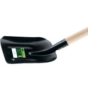 Лопата совковая, 220х260х1400 мм, ребра жесткости, деревянный черенок, Россия Сибртех