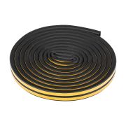 Уплотнитель резиновый, 6 м, профиль «D», черный Сибртех