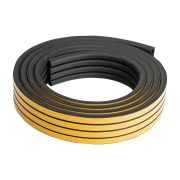 Уплотнитель резиновый 14х12 мм для широких щелей, 12 м, профиль «D», черный  Сибртех