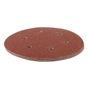 Круг абразивный на ворсовой подложке под «липучку», перфорированный, P 80, 150 мм, 5 шт Matrix