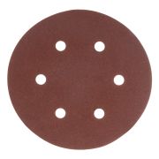 Круг абразивный на ворсовой подложке под «липучку», перфорированный, P 180, 150 мм, 5 шт Matrix